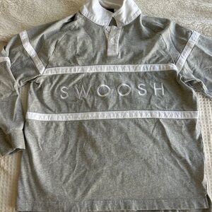 Nike White and Gray Polo